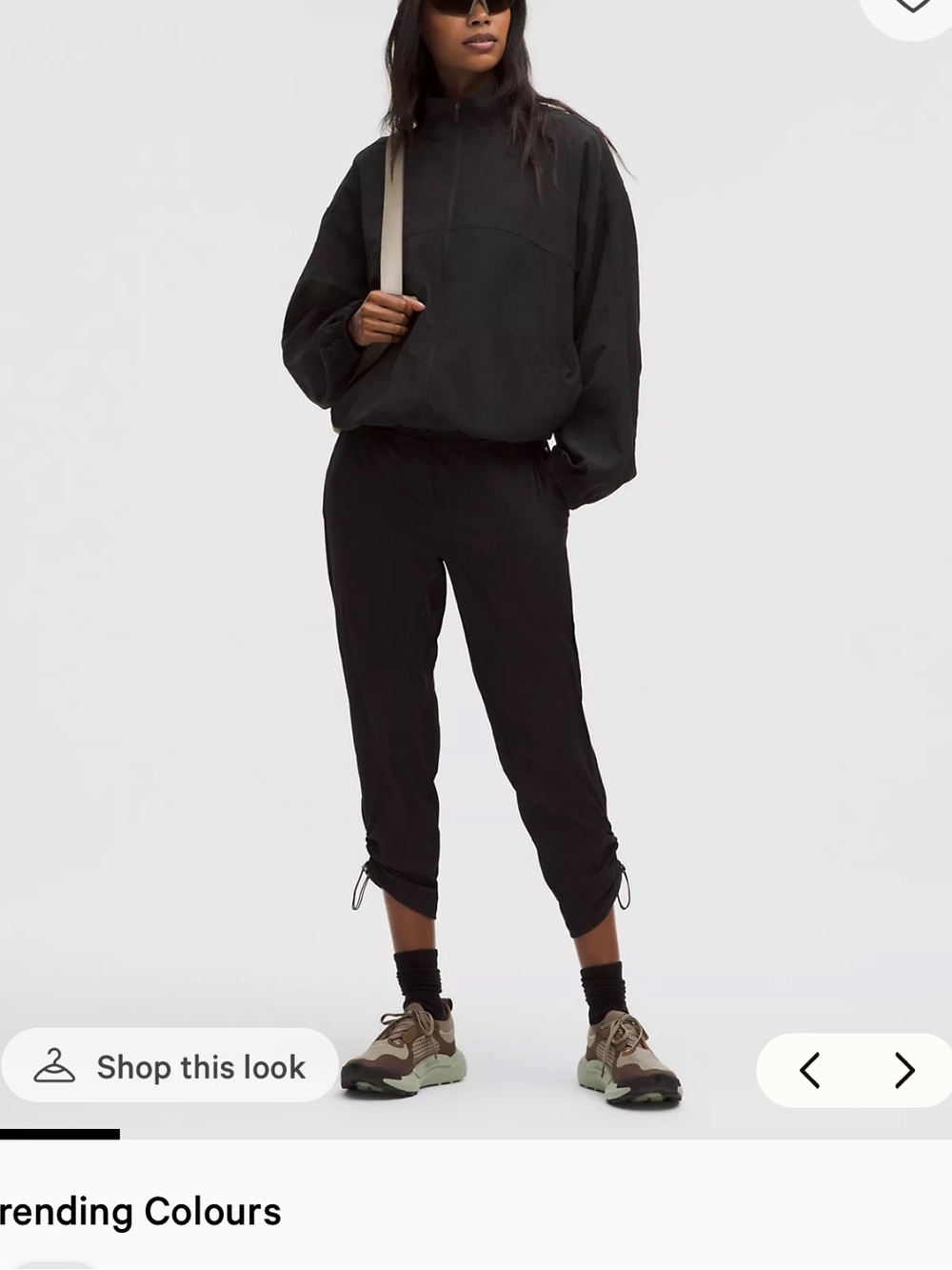lululemon athletica Black dance studio cropped Track Joggers with Adjustable Hem